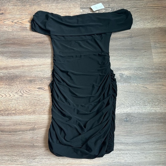 Windsor Black Ruched Off-Shoulder Bodycon Dress - Picture 1 of 5